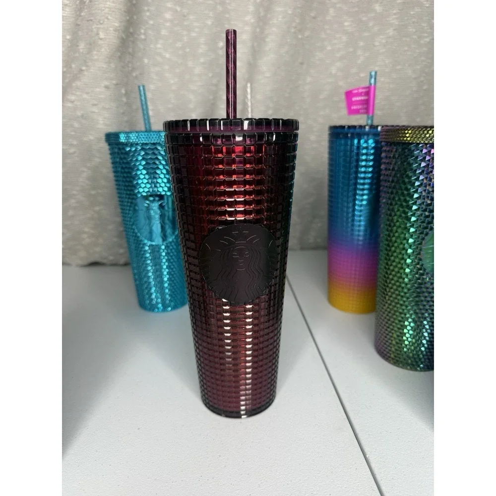 9 LIMITED EDITION STARBUCKS TUMBLER Cups Water LOT STUDDED JEWELED with straws